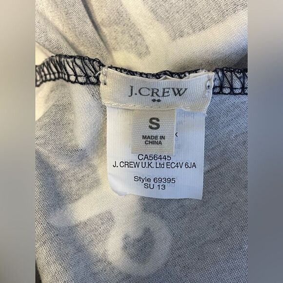 J. Crew Anchor Midi Skirt/Strapless Dress Navy Nautical White Stretch Size S - Picture 4 of 6